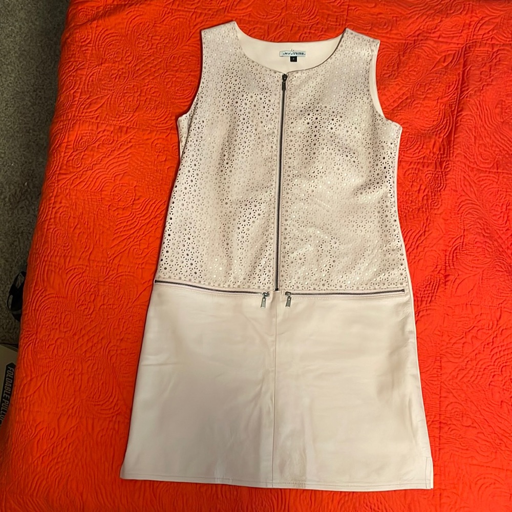 My Tribe nude/pink leather dress size large